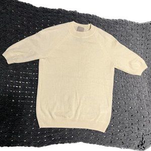 short-sleeve cashmere sweater
